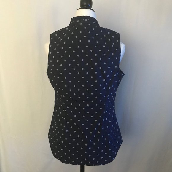 Banana Republic Womens Sleeveless Polka Dot Blouse - Picture 2 of 7